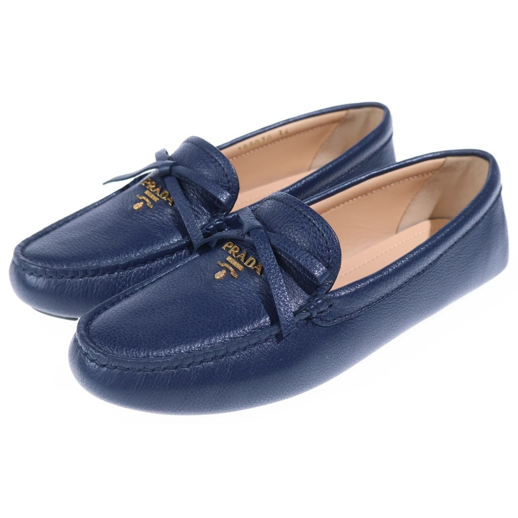 PRADA(プラダ) ドライビングシューズ フラットシューズ ネイビー 36 1DD070 レディース