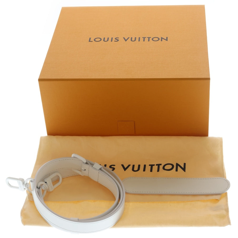 LOUIS VUITTON(ルイヴィトン) LVオーナメント ソフトトランク ショルダーバッグ チェーンバッグ ホワイト レザー M21833 ホワイト金具 レディース