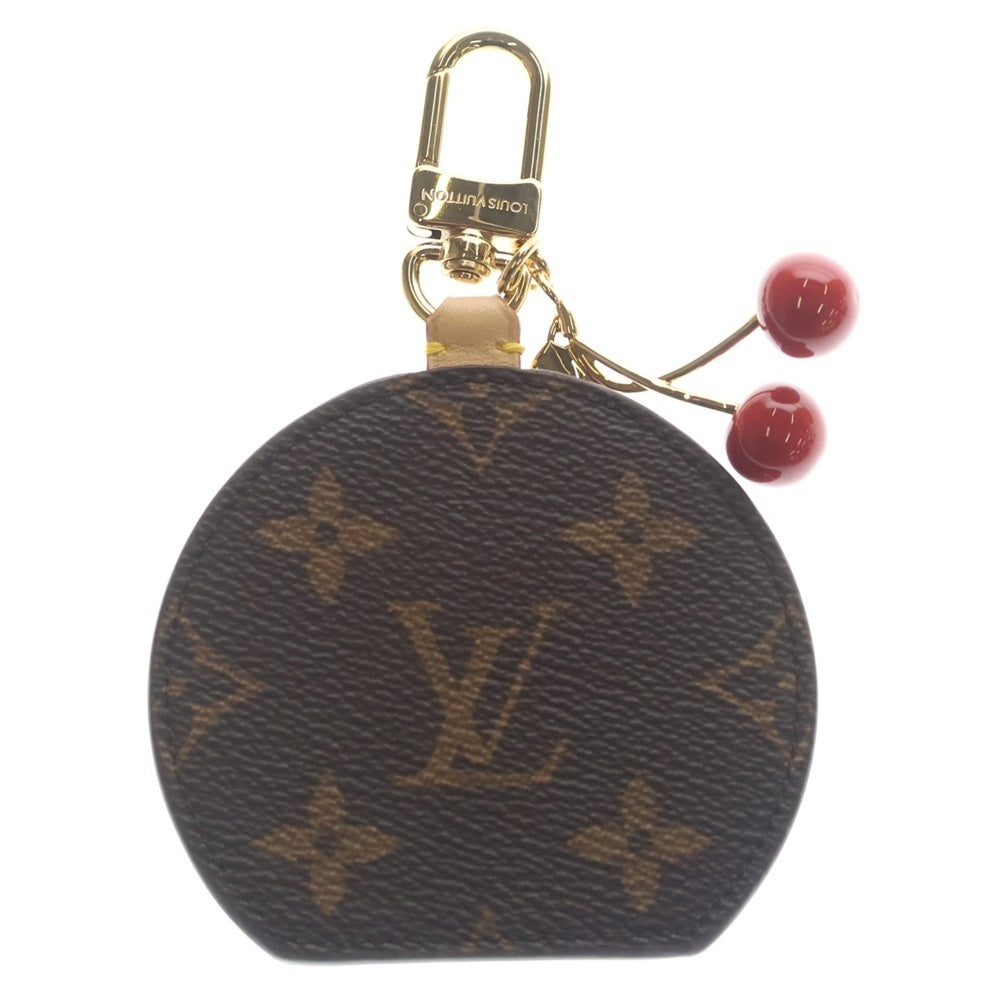 LOUIS VUITTON(ルイヴィトン) ×TM バッグチャーム LVミニミラー チェリー バッグチャーム ブラウン×レッド M02830 ゴールド金具 レディース
