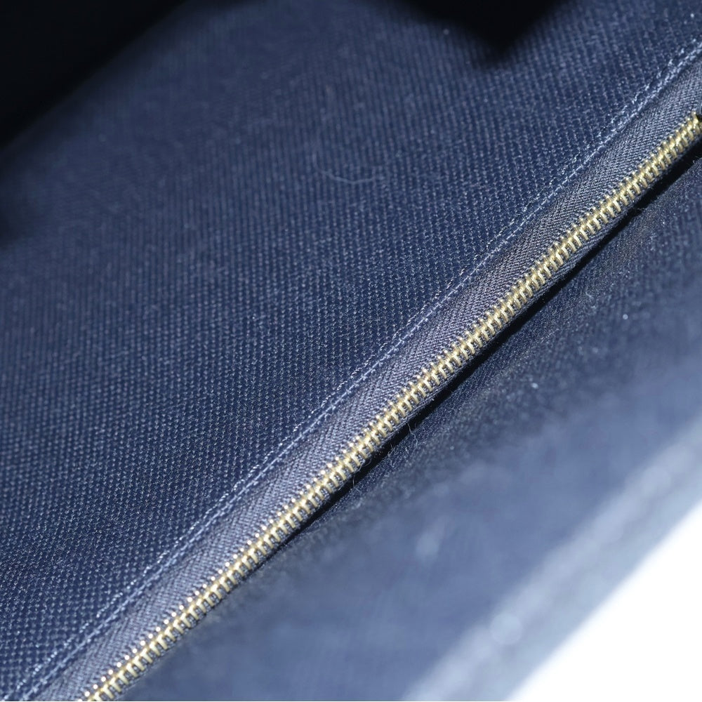 HERMES(エルメス) エールバッグジップ PM トワルアッシュ ボックスカーフ キャンバス レザー 2WAY ハンド ショルダーバッグ ゴールド金具 ブラック B刻印 レディース