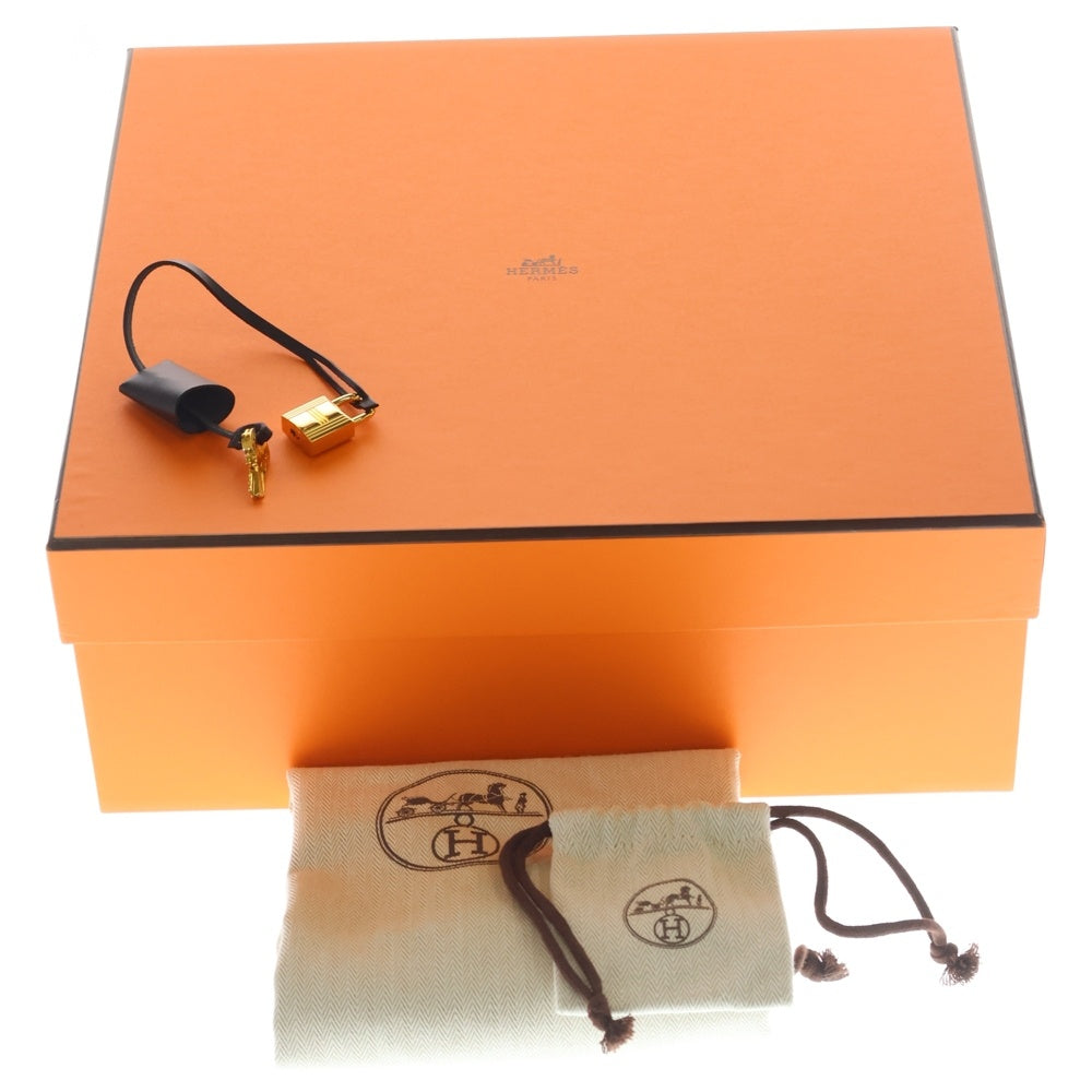 HERMES(エルメス) エールバッグジップ PM トワルアッシュ ボックスカーフ キャンバス レザー 2WAY ハンド ショルダーバッグ ゴールド金具 ブラック B刻印 レディース