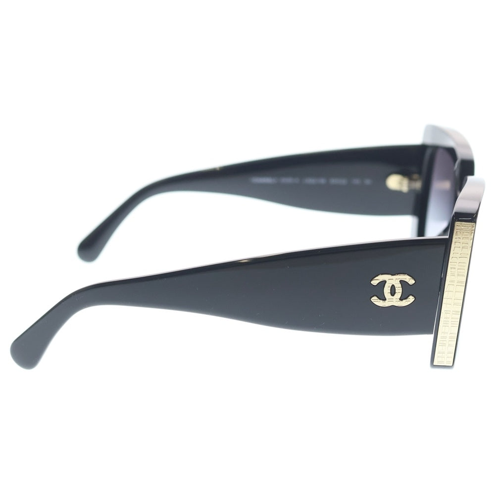 CHANEL(シャネル) レクタングルシェイプ サングラス アセテート ブラックフレーム グラデーションレンズ 53□22 5435-A レディース
