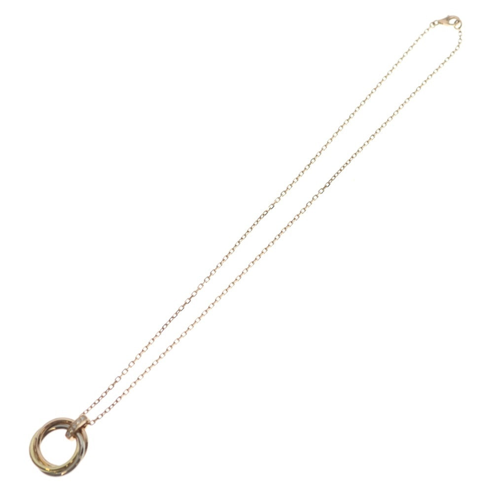 Cartier(カルティエ) トリニティ ダイヤ ネックレス ペンダント チェーン ピンクゴールド Au750YG/PG/WG レ。ディース