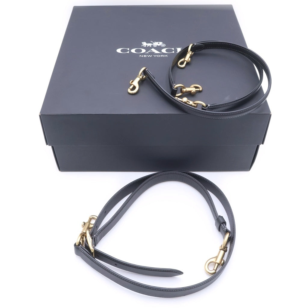 COACH(コーチ) レオパード柄2WAYハンドバッグ トートバッグ ショルダーバッグ ベージュ×ブラック ハラコ×レザー CN980 ゴールド金具 レディース
