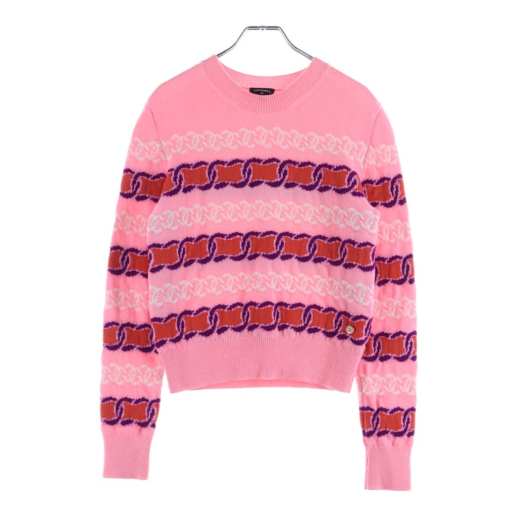 CHANEL(シャネル) カシミヤ混 ココマーク ニット ピンク #34 P75775K10913 レディース