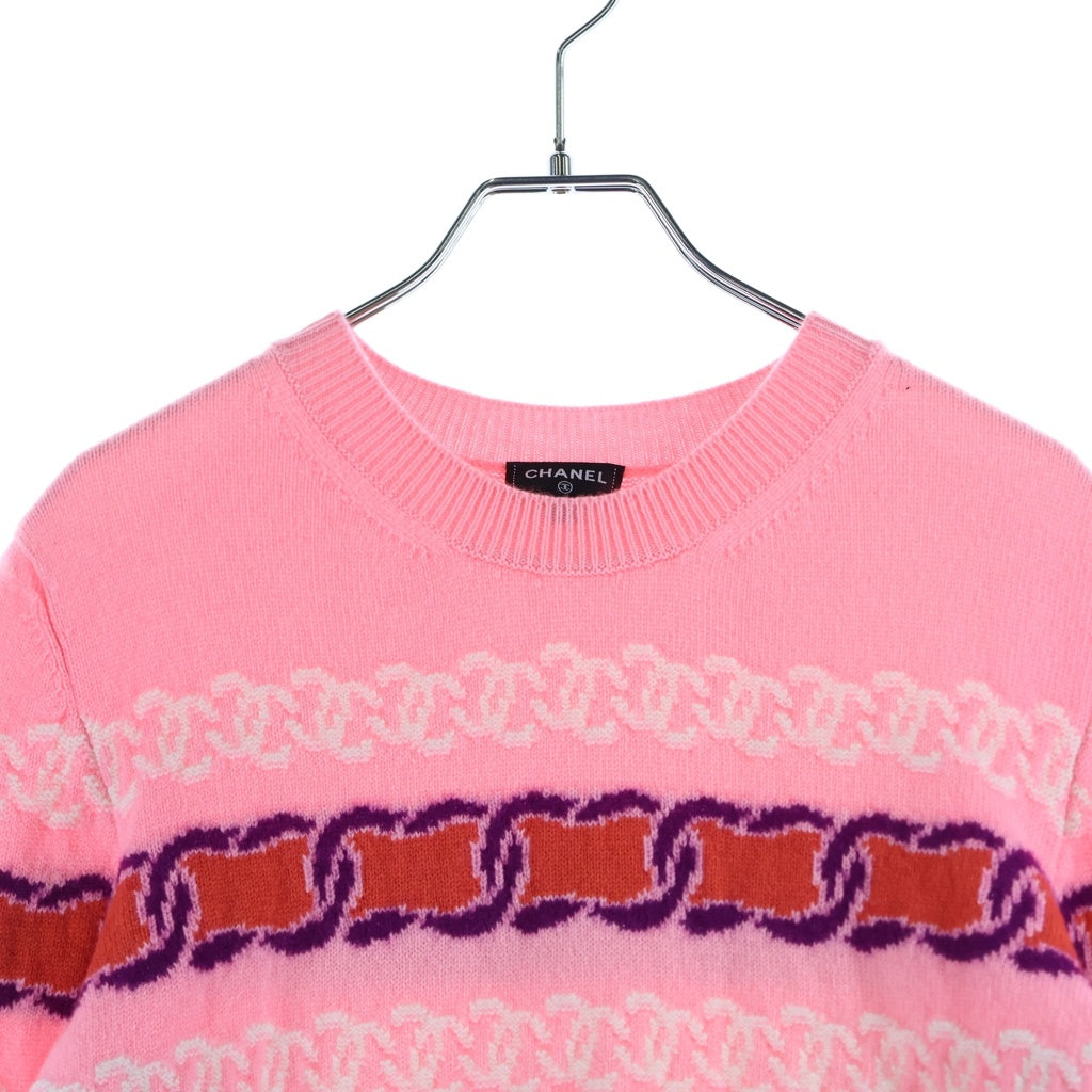 CHANEL(シャネル) カシミヤ混 ココマーク ニット ピンク #34 P75775K10913 レディース