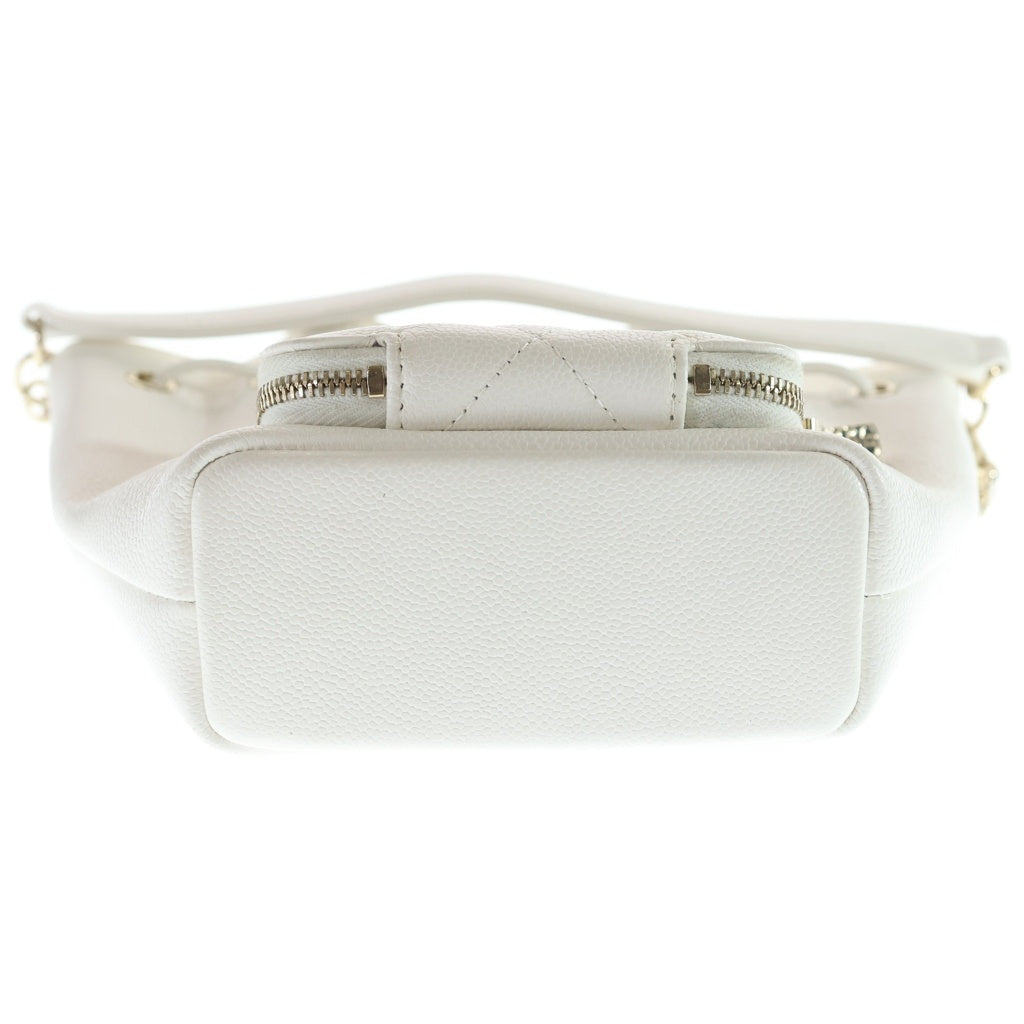 CHANEL(シャネル) マトラッセ 2WAYショルダーバッグ チェーンバッグ ミニバッグ ホワイト キャビアスキン AP2913 ゴールド金具 レディース