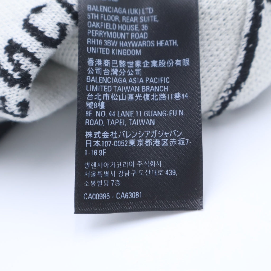 BALENCIAGA(バレンシアガ) 22AW オールオーバーロゴ ウール ニットキャップ 帽子 ブラック 719580 T1660