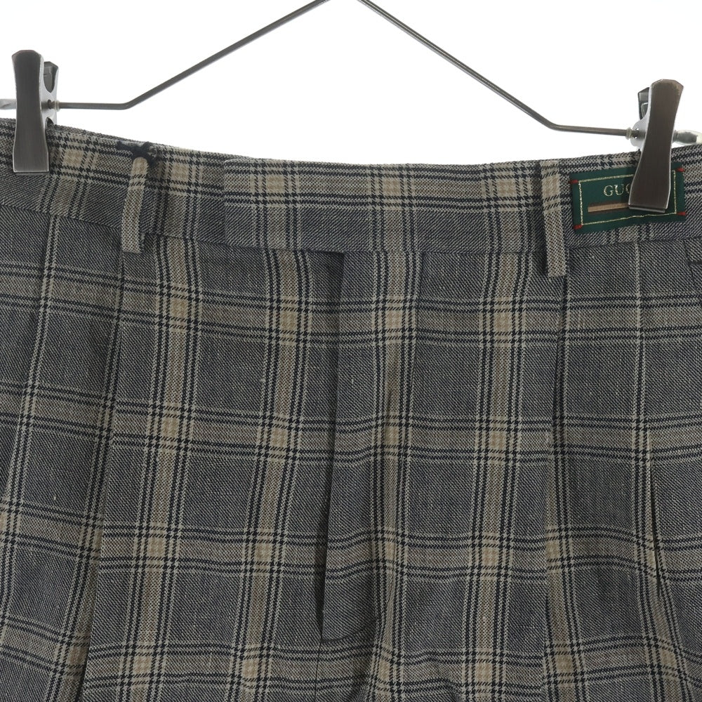 GUCCI(グッチ) チェック総柄 ハーフ ショート パンツ ショーツ グレー 690519 ZAILW