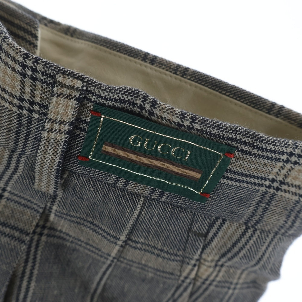 GUCCI(グッチ) チェック総柄 ハーフ ショート パンツ ショーツ グレー 690519 ZAILW