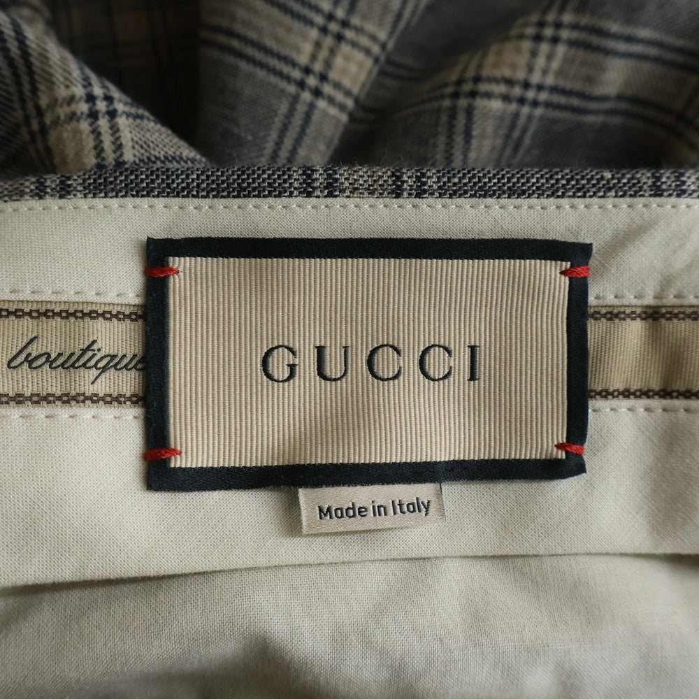 GUCCI(グッチ) チェック総柄 ハーフ ショート パンツ ショーツ グレー 690519 ZAILW