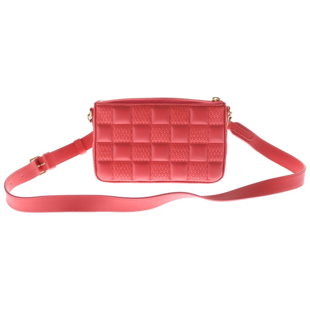 LOUIS VUITTON(ルイヴィトン) ダミエジャイアント ポシェットトロカ ローズ 2WAYバッグ ハンドバッグ ショルダーバッグ ピンクレッド レザー M59049 ゴールド金具 レディース