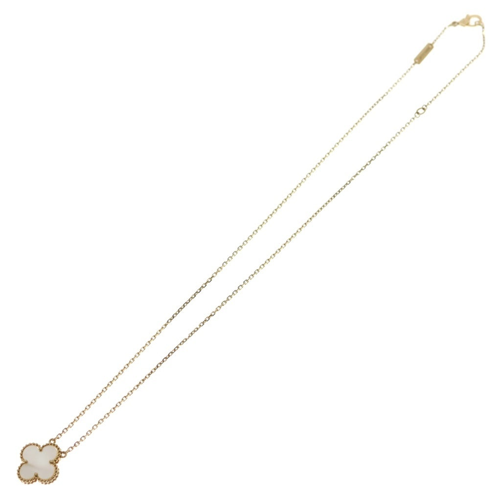 Van Cleef & Arpels(ヴァンクリーフアンドアーペル) ヴィンテージアルハンブラ マザーオブパール ネックレス K18YG イエローゴールド VCARA45900 レディース