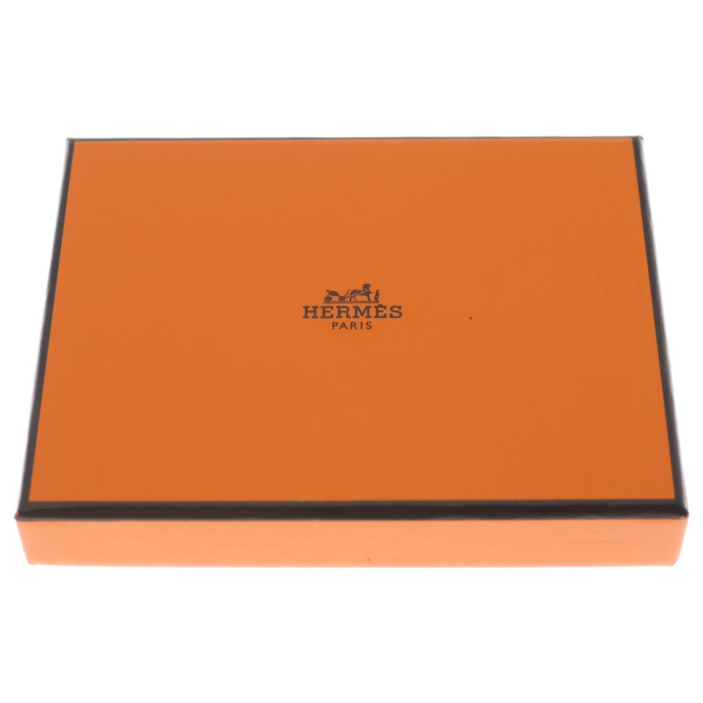 HERMES(エルメス) バスティア ブラウングレー 小物入れ ミニ財布 コインケース エプソン レザー B刻印 レディース