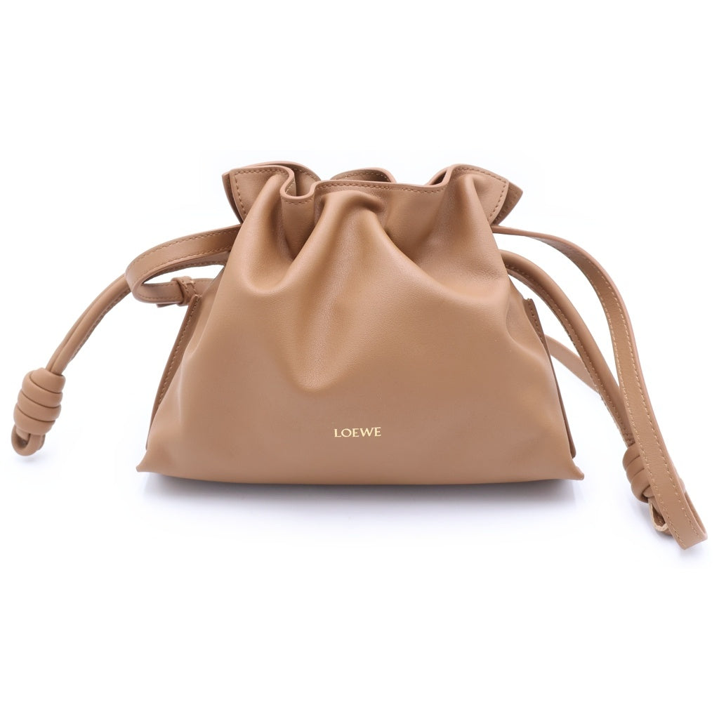 LOEWE(ロエベ) フラメンコ ミニ レザー 2WAYショルダー ハンドバッグ ブラウン レディース