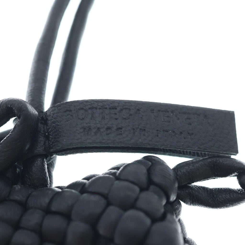BOTTEGA VENETA(ボッテガヴェネタ) イントレチャート ドッグモチーフ バッグチャーム ブラック レザー