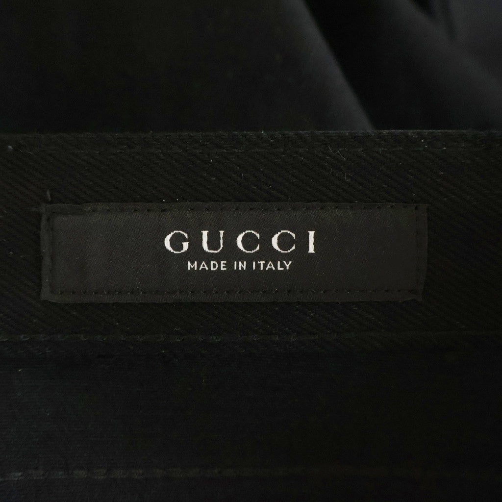 GUCCI(グッチ) 26SS ホースビット ディテール ストレート デニムパンツ ジーンズ ブラック 860844