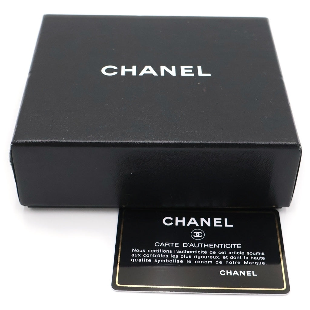 CHANEL(シャネル) ココボタン 三つ折り財布 コンパクトウォレット コインケース アイボリー ベージュ レザー ゴールド金具 レディース