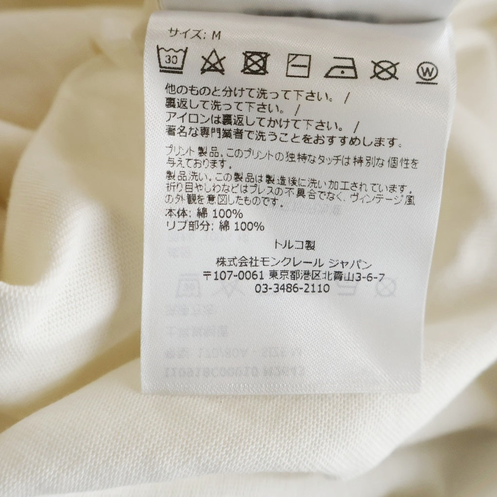 MONCLER(モンクレール) ロゴプリント Tシャツ クリーム M I10918C00010