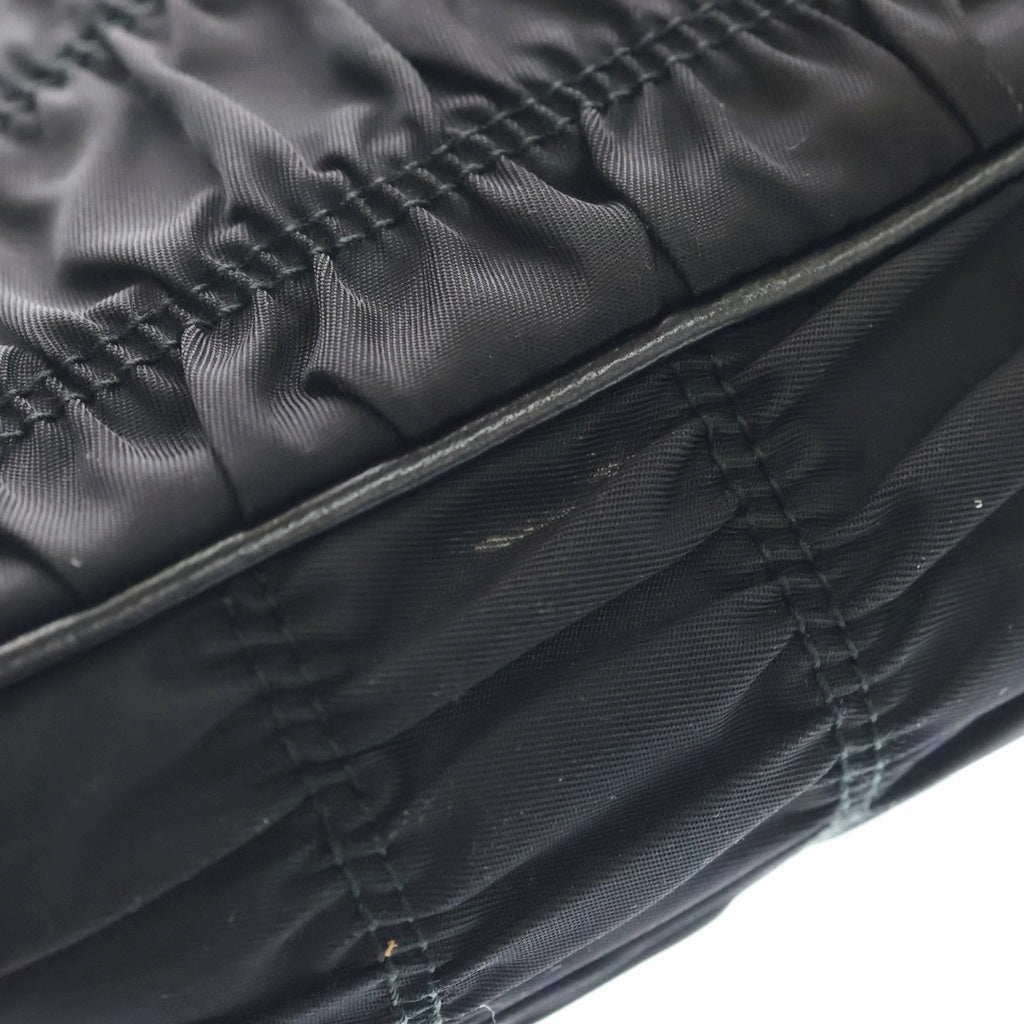 PRADA(プラダ) チェーン ショルダーバッグ ゴーフル ブラック ナイロン 1BH152 レディース