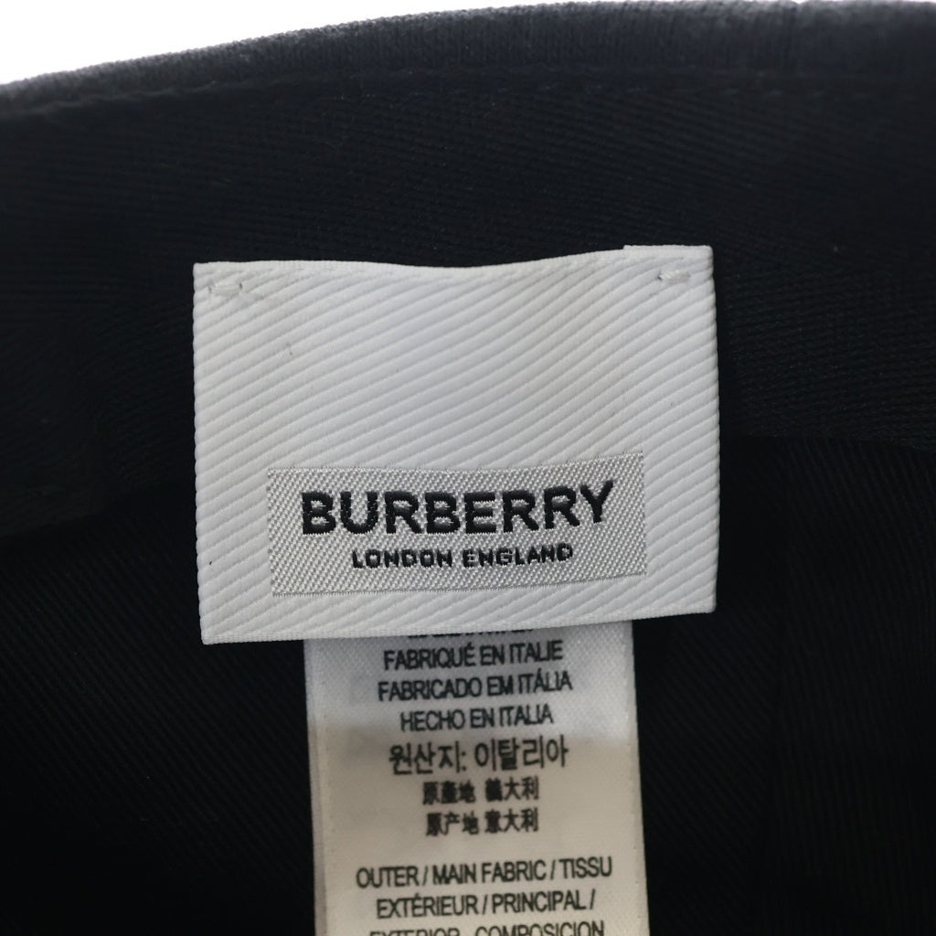 BURBERRY(バーバリー) TBロゴ刺繍 ベースボールキャップ 帽子 ブラック 803141