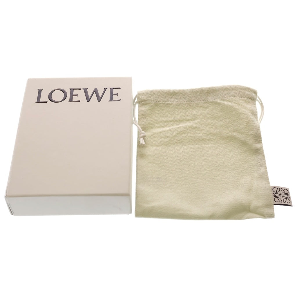 LOEWE(ロエベ) アナグラムロゴプレート トライフォールド レザー コンパクトウォレット 二つ折り財布 ベージュ レディース