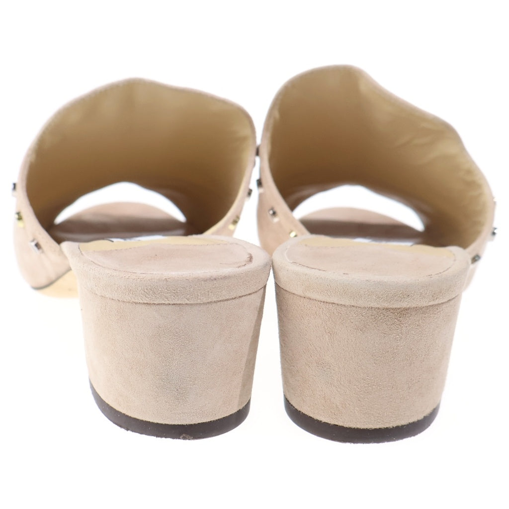 JIMMY CHOO(ジミーチュウ) スタッズ ミュール サンダル ベージュ 37 レディース