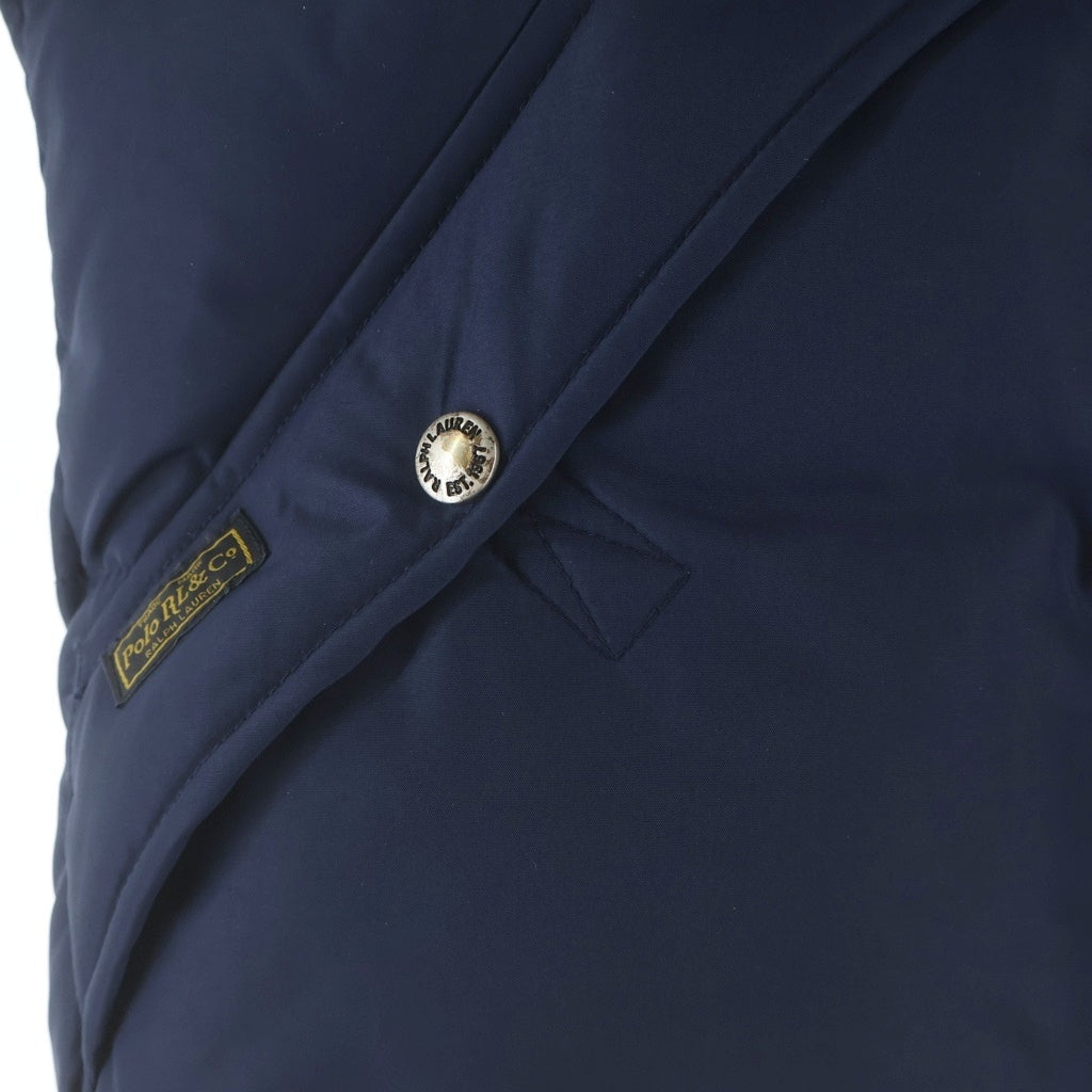 POLO RALPH LAUREN(ポロラルフローレン) ポロ ワンポイントロゴ刺繍 フーデッド ダウンベスト ネイビー 0200011692 レディース