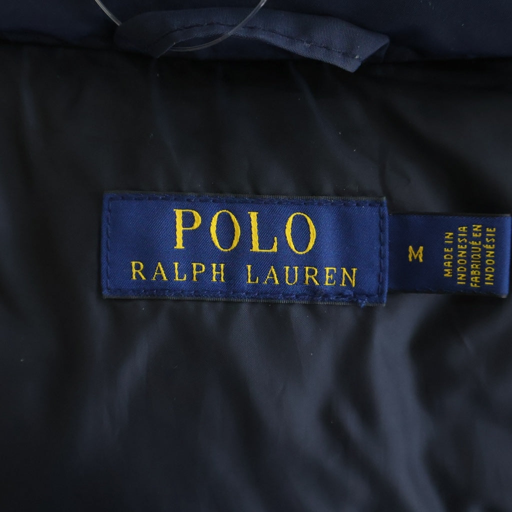 POLO RALPH LAUREN(ポロラルフローレン) ポロ ワンポイントロゴ刺繍 フーデッド ダウンベスト ネイビー 0200011692 レディース