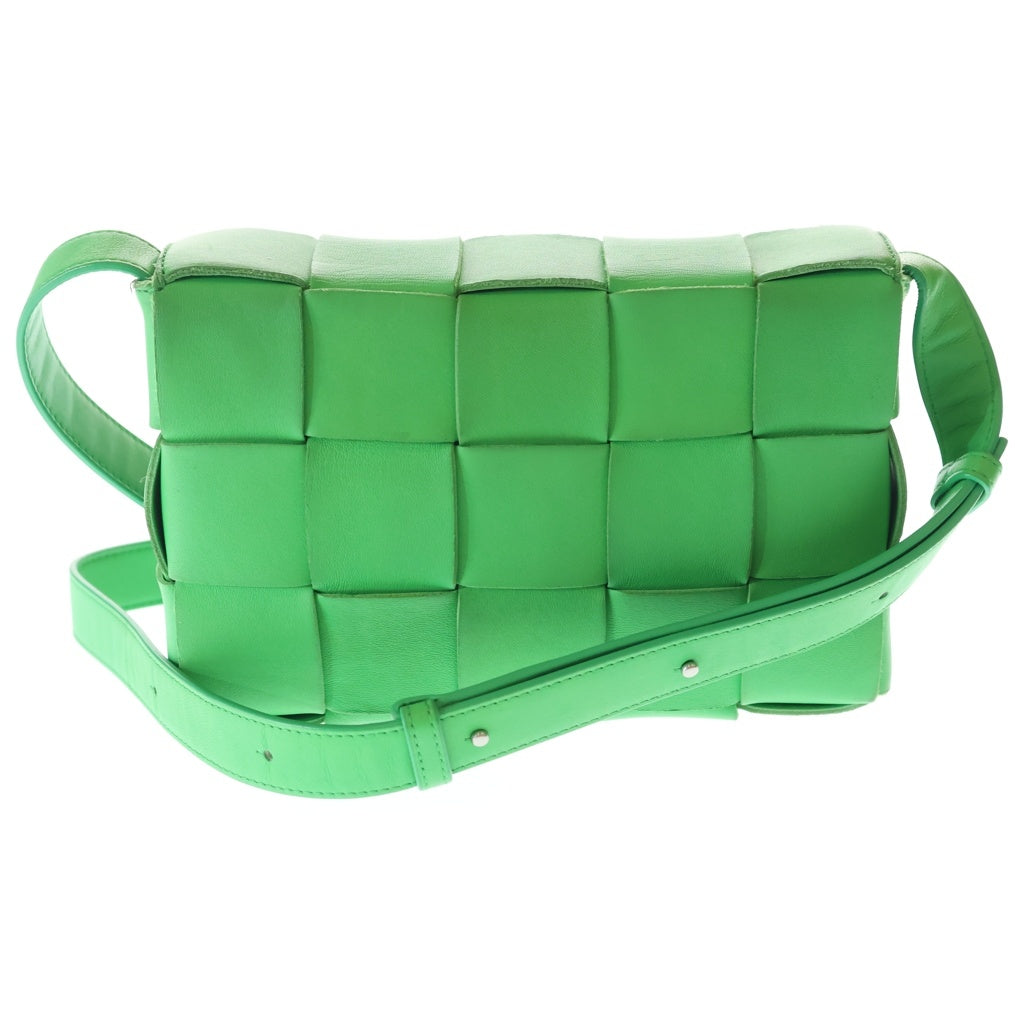 BOTTEGA VENETA(ボッテガヴェネタ) イントレチャート カセット ショルダーバッグ ミニバッグ グリーン レザー レディース