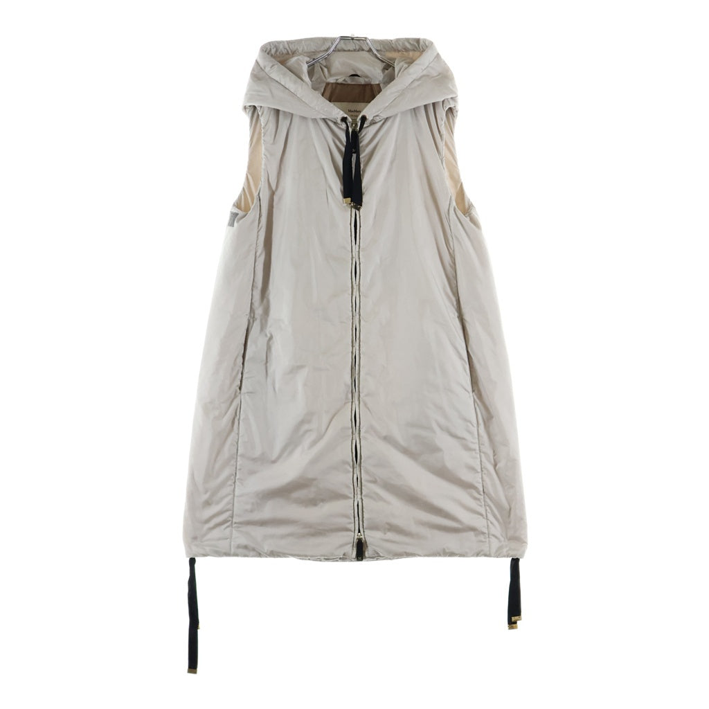 Max Mara(マックスマーラ) ザキューブ ジレ フーデッド ジップアップ ダウンベスト アイボリー レディース 23929105376