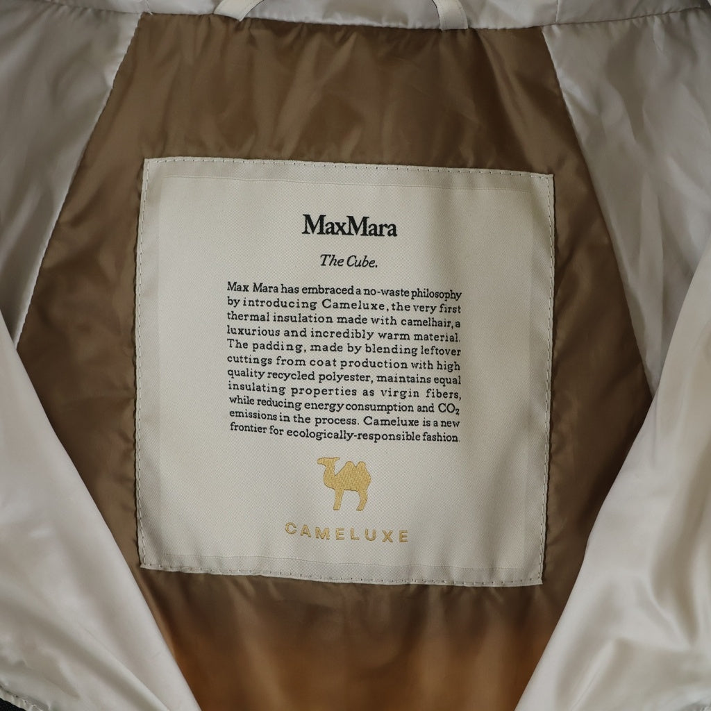 Max Mara(マックスマーラ) ザキューブ ジレ フーデッド ジップアップ ダウンベスト アイボリー レディース 23929105376