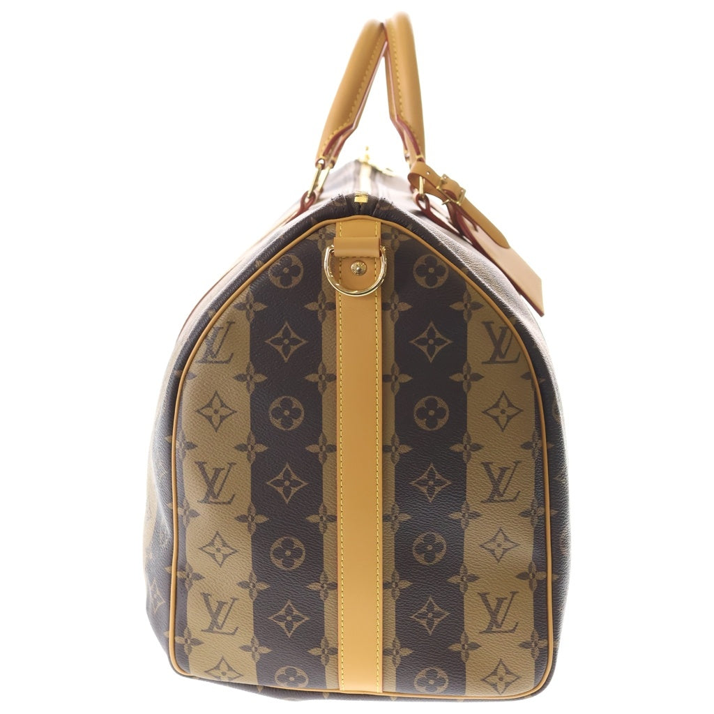 LOUIS VUITTON(ルイヴィトン) ×NIGO モノグラムストライプ キーポルバンドリエール50 2WAYバッグ ハンドバッグ ボストンバッグ ショルダーバッグ トラベルバッグ レザー×PVC M45967 レディース