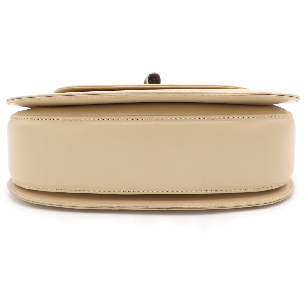 GUCCI(グッチ) バンブー 2wayハンドバッグ ショルダーバッグ ベージュ レザー 000 46 0188 ゴールド金具 レディース