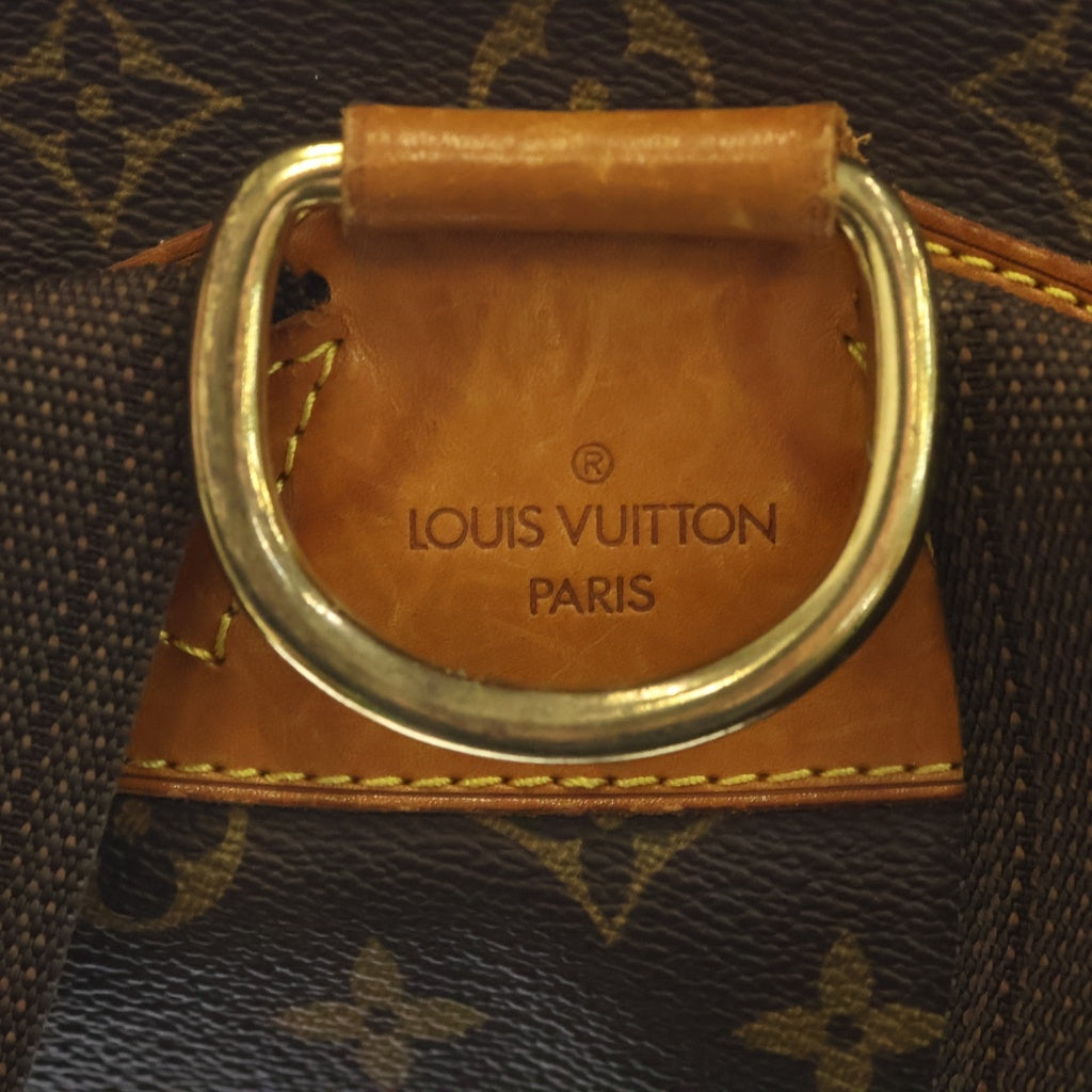 LOUIS VUITTON(ルイヴィトン) モノグラム モンスリPM リュックサック バックパック ブラウン レザー×PVC M51136 ゴールド金具 レディース