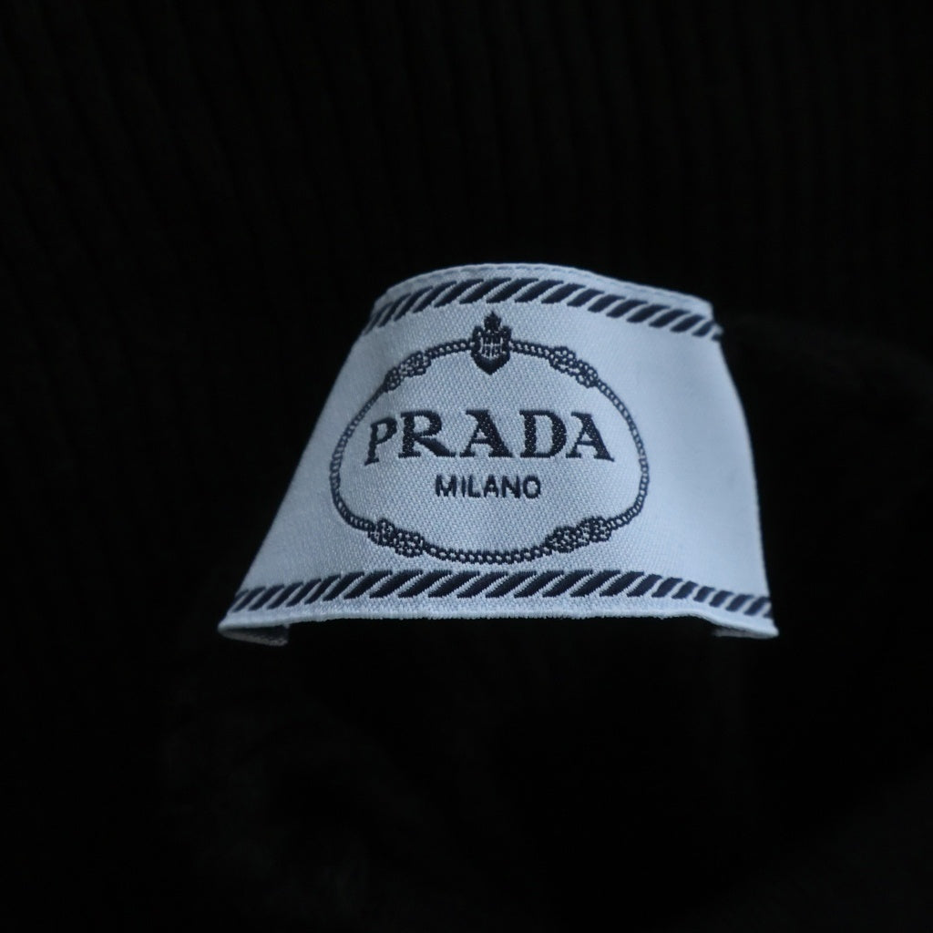 PRADA(プラダ) ウール タートルネック リブ 長袖ニット セーター ブラック レディース DNA945