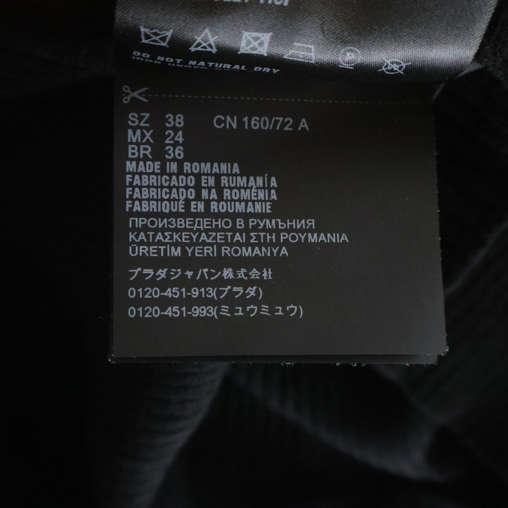 PRADA(プラダ) ウール タートルネック リブ 長袖ニット セーター ブラック レディース DNA945