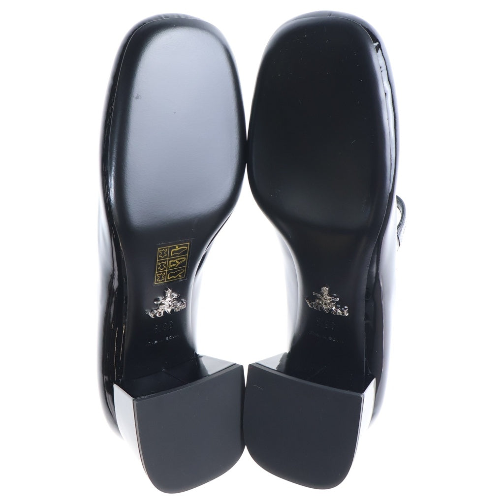 PRADA(プラダ) パテントレザー スクエアトゥ ヒール パンプス シューズ