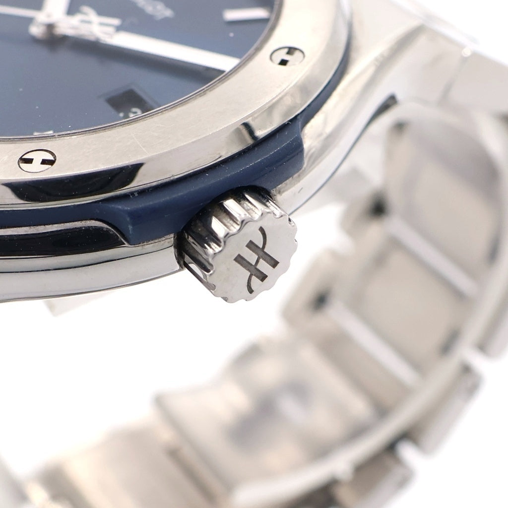 HUBLOT(ウブロ) クラシックフュージョン 青文字盤 チタニウム 自動巻き 腕時計 シルバー 585.NX.7170.NX