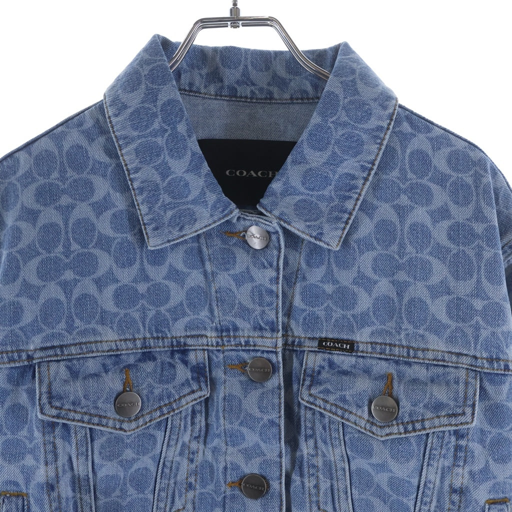 COACH(コーチ) シグネチャー デニムジャケット ブルー #XS レディース