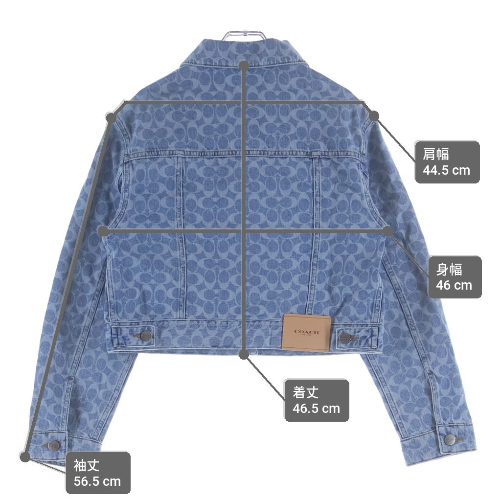 COACH(コーチ) シグネチャー デニムジャケット ブルー #XS レディース