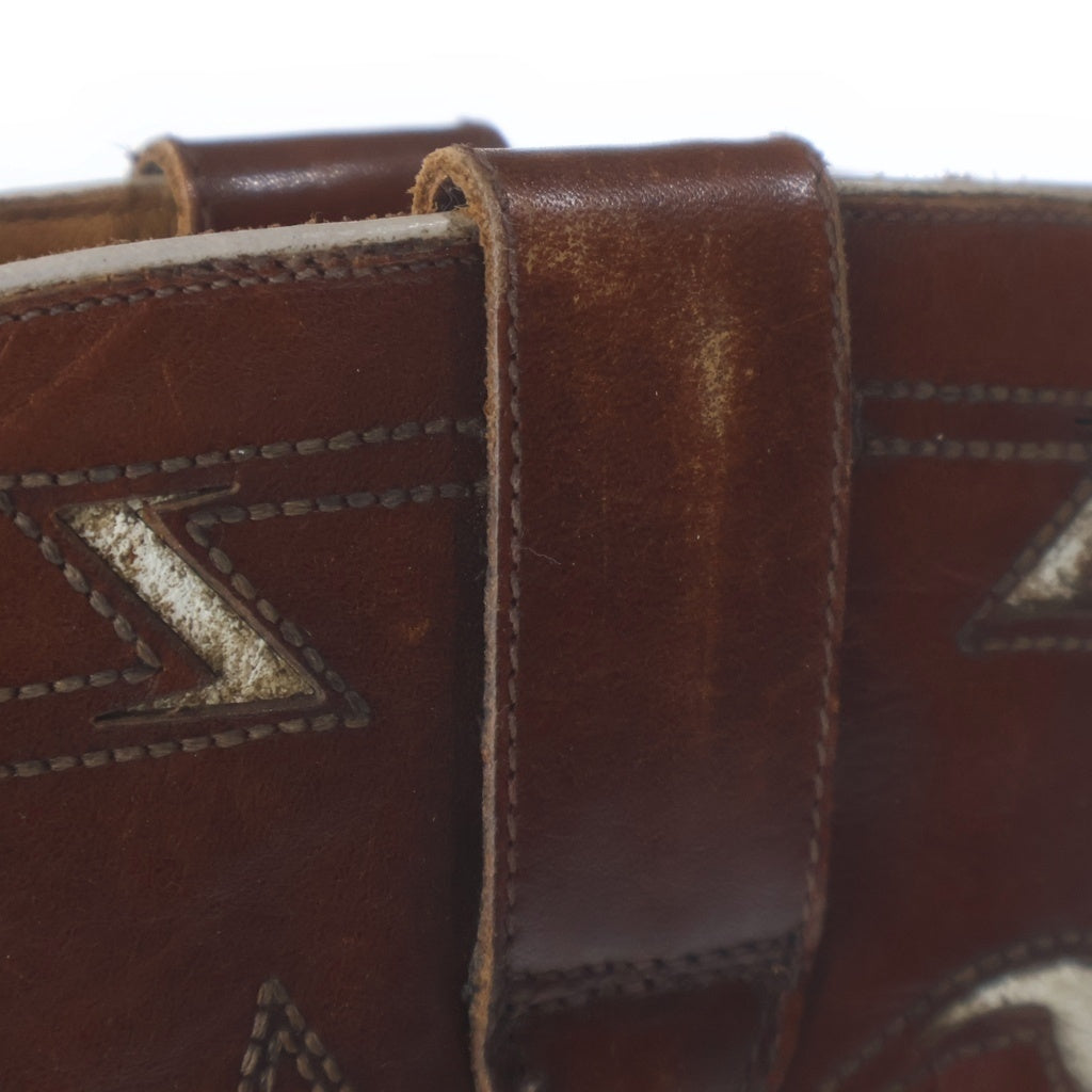 GOLDEN GOOSE DELUXE BRAND(ゴールデングースデラックスブランド) レザー ウエスタン ロング ブーツ シューズ ブラウン レディース