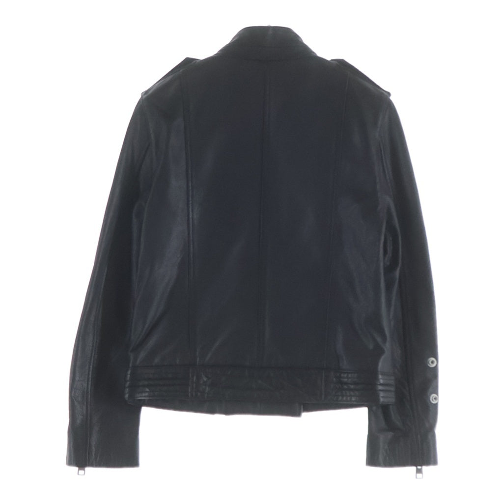 ZADIG&VOLTAIRE(ザディグエヴォルテール) カウレザー ダブルライダース ジップアップジャケット ブラック レディース
