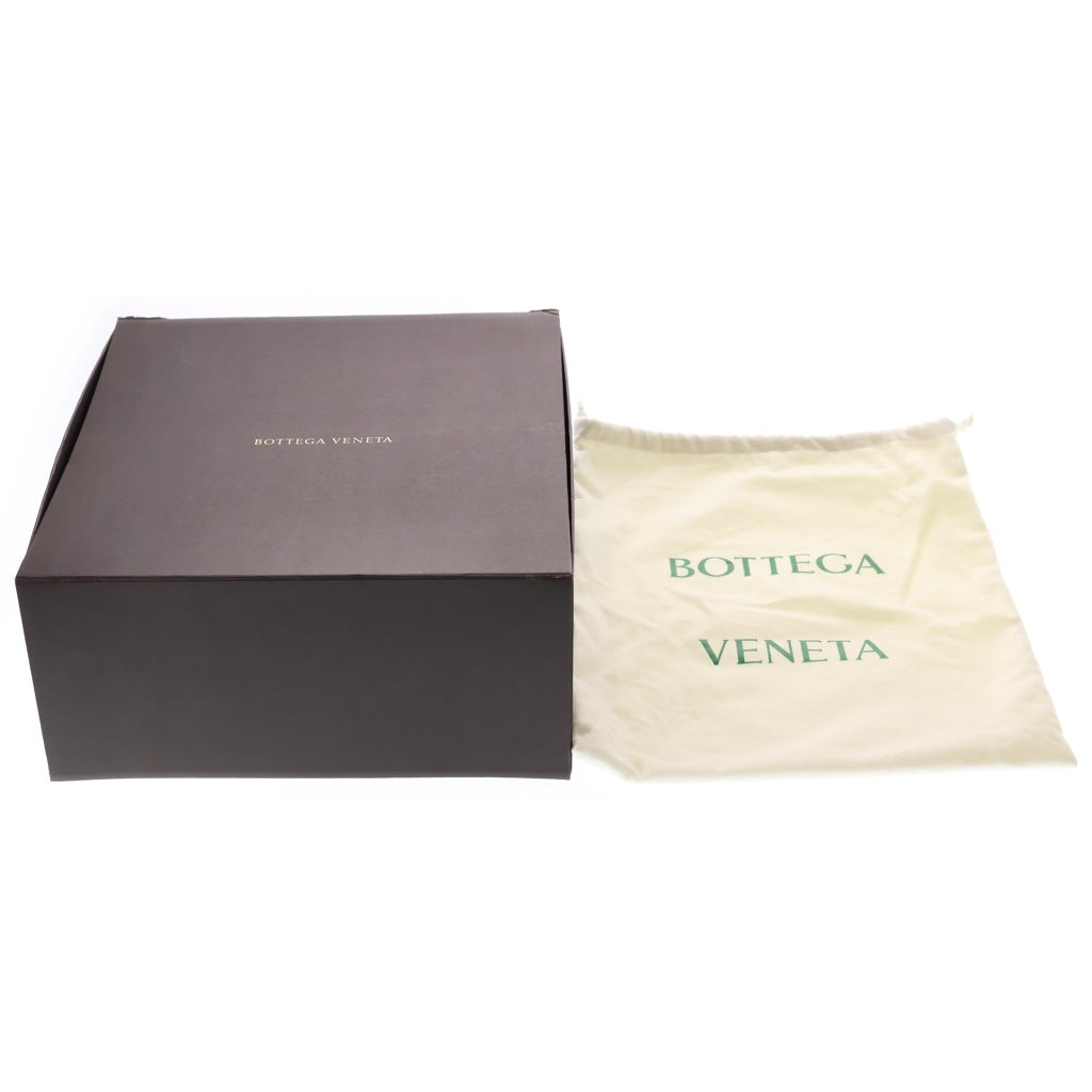 BOTTEGA VENETA(ボッテガヴェネタ) マキシイントレチャート トップハンドルショルダーバッグ ブラック レザー シルバー金具 レディース