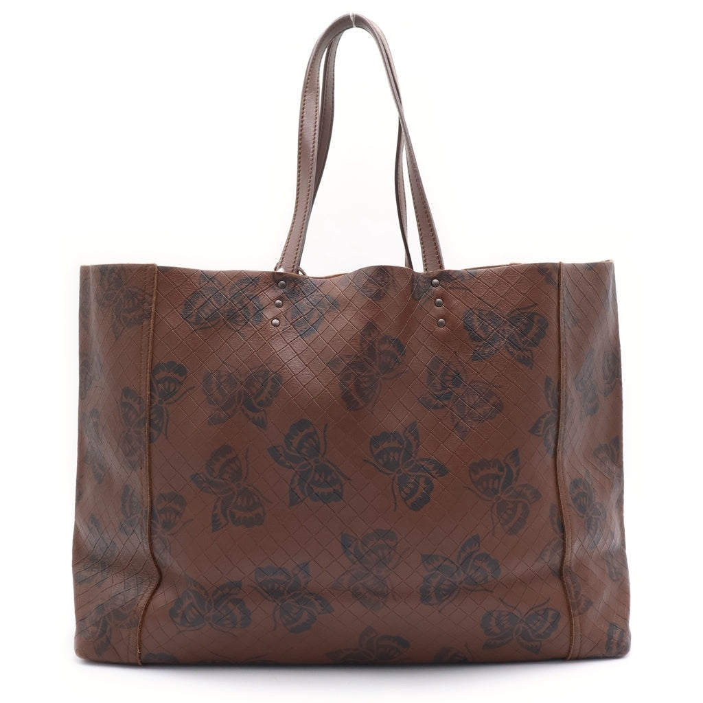 BOTTEGA VENETA(ボッテガヴェネタ) イントレッチオミラージュ バタフライ ハンドバッグ トートバッグ ブラウン レザー レディース