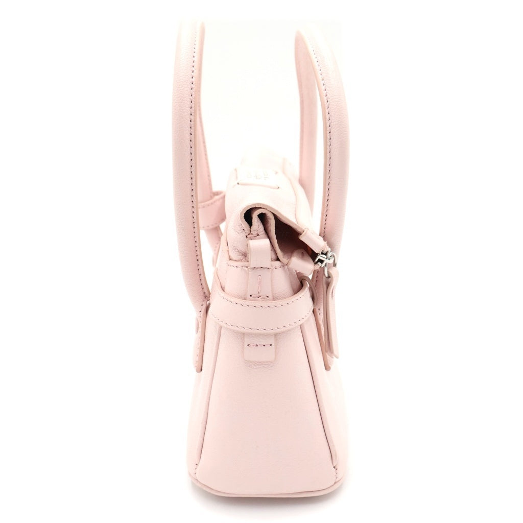 Maison Martin Margiela(メゾンマルタンマルジェラ) 5AC マイクロ 2wayハンドバッグ ショルダーバッグ ライトピンク レザー シルバー金具 レディース