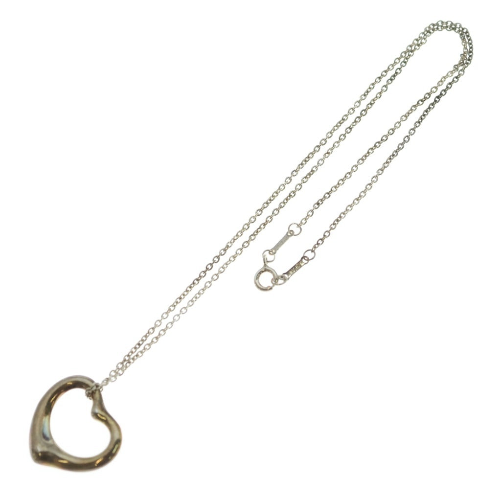 TIFFANY & Co.(ティファニー) オープンハート ネックレス ペンダント チェーン シルバー 925 6.4g レディース
