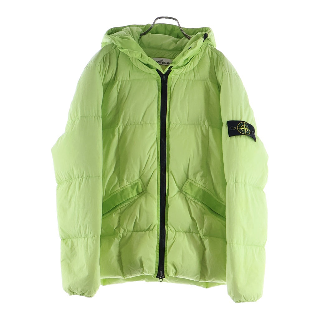 STONE ISLAND(ストーンアイランド) ワッペンロゴ フーデッド ダウンジャケット ネオンイエロー 711540223