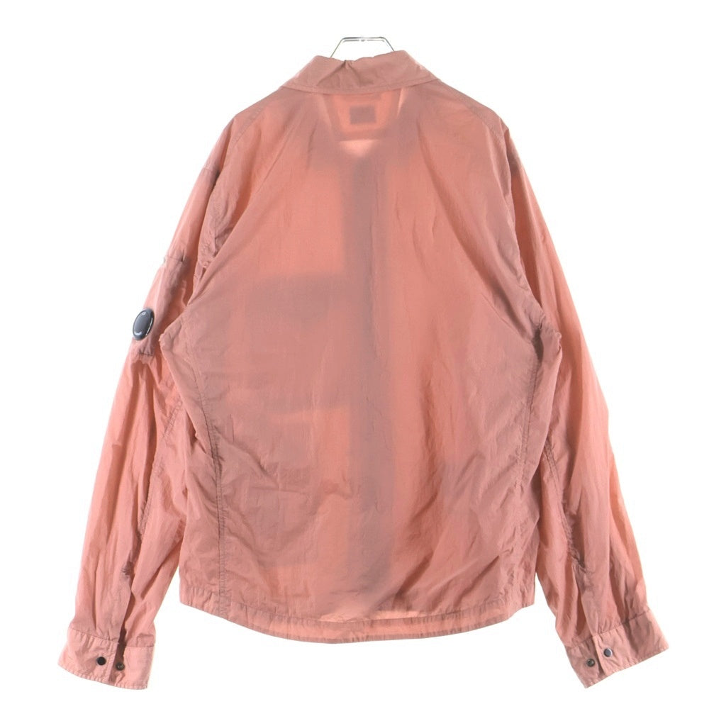 C.P. Company(シーピーカンパニー) 23SS Chrome-R Full Zip Overshirt クロム アール フルジップアップ ナイロン シャツ ジャケット ピンク 14CMOS041A