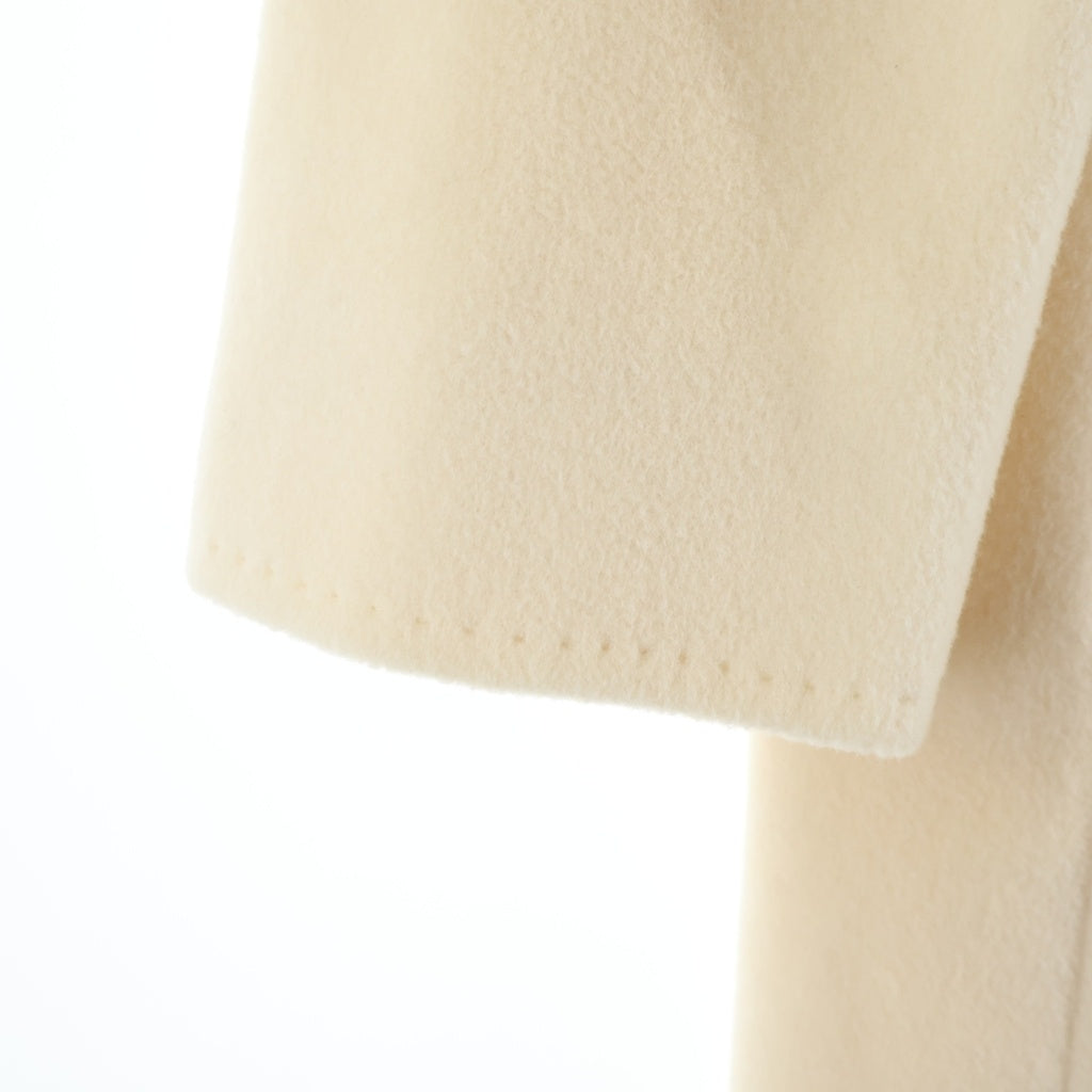 Max Mara(マックスマーラ) カシミヤ混 ウール ダブルブレスト チェスターコート アイボリー レディース